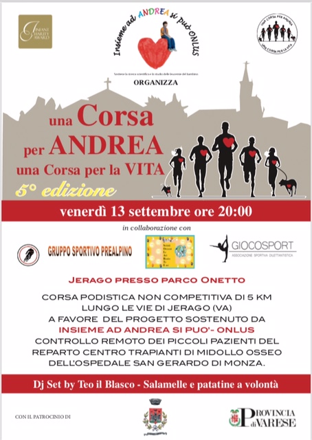 Una corsa per Andrea una corsa per la vita 2019