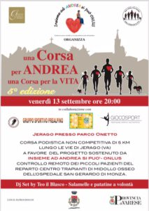 Una corsa per Andrea, una corsa per la vita 2019